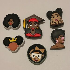 NWOT SIX Crocs Charms Jibbitz Celebrating Melanin